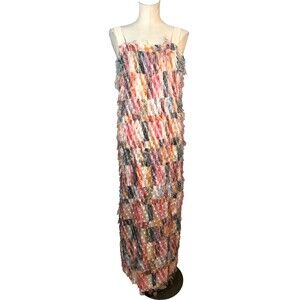 Multicolor Fringe Dress - Sleeveless